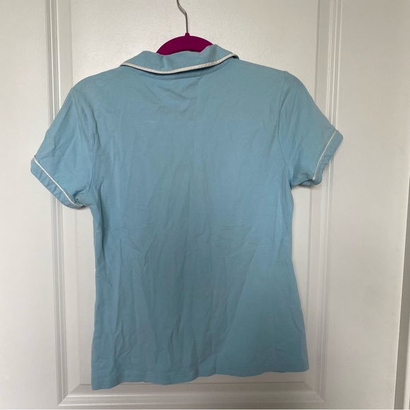 Original Penguin Light Blue Short Sleeve Polo Shirt with White Piping Large - Picture 3 of 13